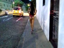 Doing Public Exhibit In The Town While Cars Driving Around I Show My Ass In A Sexy Lace Undie