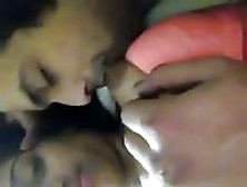 Indian Couple Rolling Around In Their Bedroom