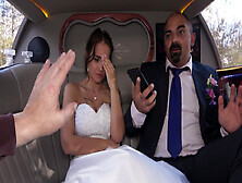 Latina Bride Fucks With Her Father-In-Law In The Back Of The Limo