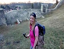 Publicly Fucked By Visitors During A Tour Of The Castle Ruins