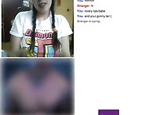 Pigtailed Romanian Girl Has Cybersex With A Stranger On Omegle