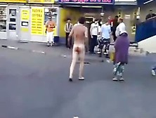 Crazy Guy Naked In Public