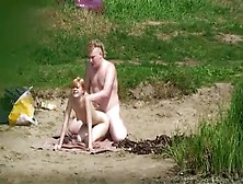 Naked Blonde Was Enjoying A Swim