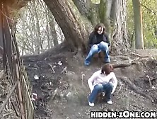 Peeing In Public Woods Outdoors