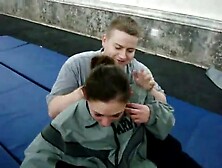 Army Girl Choked Out