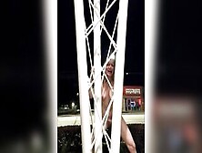 Outdoors – Paulina Gets Naked + Jizzes Behind A Pole On Busy Street