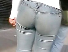 Supple Ass In Tight Jeans Filmed With A Hidden Cam