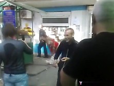 Fucked Up Russian Slut Goes Naked In Public And The Guys Cheer For Her