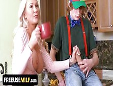 Step Son Spikey Dee Gets His Big Fat Dick Jerked & Sucked By Big Titted Step Moms - Freeuse Milf