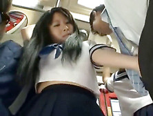 Japanese Student Rubbed In Bus.