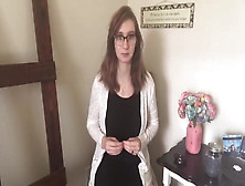Nerd With Huge Tits Shows How To Squeeze Milk