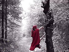 Red Riding Hood Cosplay Porn With The Wolf Throating Her Restless