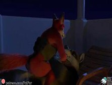 Furry Gay Fox Riding A Wolf With A Huge Dick