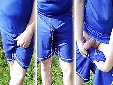 Male Desperation & Wetting! Couldn't Hold It: Flooding My Football (Soccer) Kit With Piss And Cum