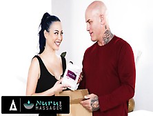Nuru Massage - Rookie Masseuse Tests An Erotic Massage On Her Neighbor After He Did Her A Favor