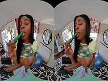 Vrallure Fit Ebony Beauty Nicole Kitt Stuffs Her Pussy With Toys In Virtual Reality