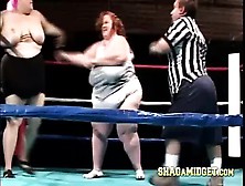 Lesbian Sumo Wrestlers Strip During Fight