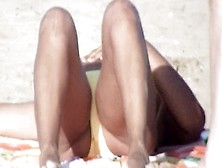 Chubby Latina Milf On The Beach Voyeur Video