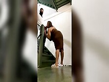 Lightskin Bbw Gets Caught Sucking Off Cock Inside The Staircase