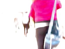 Hawt Legal Age Teenager Wearing Transparent Leggins Red Pants