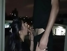 Sex On Rooftop.  Public Sex.  Cum On Ass