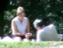 Voyeur Tapes A Slut Wife Having Sex With 3 Guys In The Park
