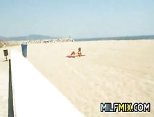 Milf At The Beach Gets Fucked
