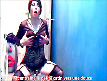 French Trans Babe Enjoys Playing With Solo Toy