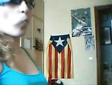 Busty Blonde Teen Amateur Dildoes Herself On Web Cam