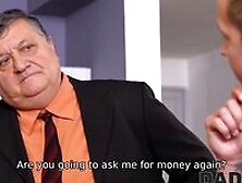 Daddy4K.  Lack Of Cash Causes Guy To Permit Rich Dad Fuck His Sexy Girlfriend