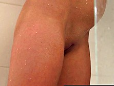 Skinny Amateur Girl Playing In The Shower