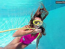 Cute Teen Irina Poplavok Swims Naked Underwater