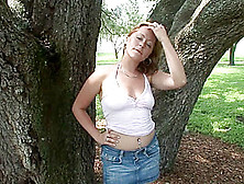 Sexy Ginger Naked On Her Tampa University Campus And Masturbating In Her Real Classroom - Springbreaklife