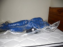 Dec 11 2022 - Vacpacked In Slvrbrboy1S Coveralls In My Pvc Sleepsack With His Shirt & My Pvc Face Shield