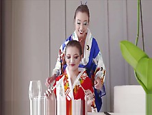 Lesbian Geisha Teen Massaged
