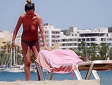 Public Voyeur Of Topless Babes On The Beach