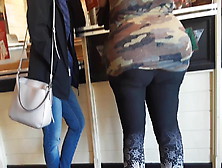 Big Beautiful Woman Pawg Old Lady With Mega Rear-End Wang In Leggings