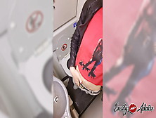 Horny German Trans Girl Jerks Off & Cums In The Airplane Bathroom During Turbulence - Emily Adaire Ts - Homemade Amateur