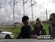 Naughty Milf Cops Catch Peeping Tom Spying On White Women