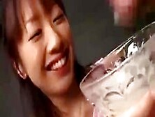 Japanese Teen Drinks Trophy Cup Full Of Cum - Polishcollector