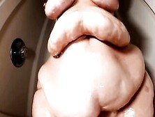 Mega Curvy Fat Bombshell Katboodah Leaking Inside Oil Shower