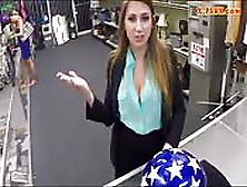 Big Tits Lady Sells Helmet And Smashed
