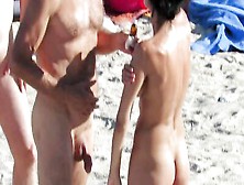 Spy Camera Is Filming Natural Curves And Private Parts Of The Folks At A Nude Beach
