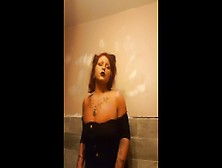 Goth Succubus Dances For You While Getting Wet