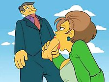 |The Simpsons| Seymour Gets A Blowjob From Edna