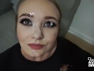 Cute Blonde Sucks Cock And Vapes + Facial Cum Eating