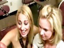 Aroused Mom And Daughter Plays Stiff School Director's Rod