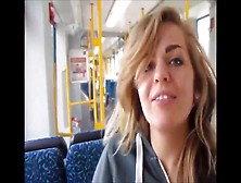 German Amateur Girl Rubs In Train