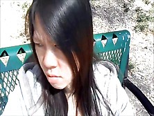 Asian Girl Sucking Dick In A Public Park