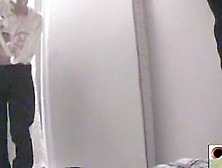 Changing Room Woman Stays In The Lingerie On Camera